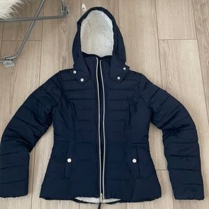 Navy blue size small puffer coat